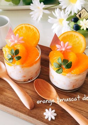 簡単♡オレンジ♡パンナコッタデザート♡-レシピのメイン写真