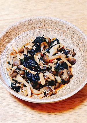 時短おかず☆韓国のりとしめじ合え♪簡単※-レシピのメイン写真