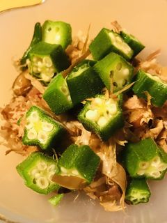 毎日の納豆●オクラ&カツオ節-レシピのメイン写真
