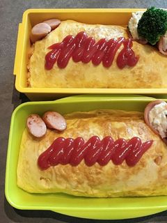 ☆コストコチキンで☆オムライス弁当☆-レシピのメイン写真