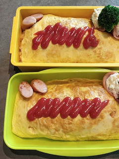 ☆コストコチキンで☆オムライス弁当☆-レシピのメイン写真