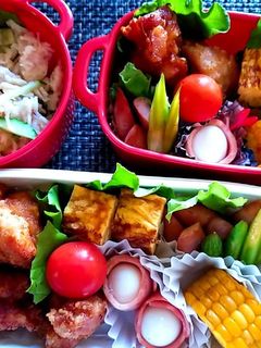 息子と娘のお弁当'20.8.18-レシピのメイン写真