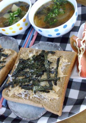 なめたけジャコチーズトースト-レシピのメイン写真