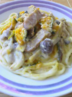 かぼちゃとベーコンのクリームパスタ-レシピのメイン写真