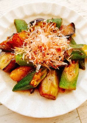 簡単！さっぱり☆なすとオクラのポン酢炒め-レシピのメイン写真