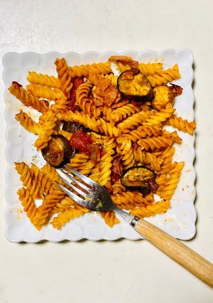簡単！なすとベーコンのトマトパスタ♪-レシピのメイン写真