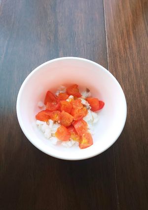 離乳食★ミニトマトと鯛のおかず★-レシピのメイン写真
