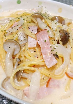 飲み干したくなる♡クリームスープパスタ-レシピのメイン写真