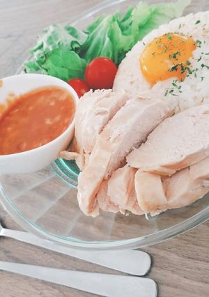 ピリ辛味噌ダレ、炊飯器本格カオマンガイ！-レシピのメイン写真