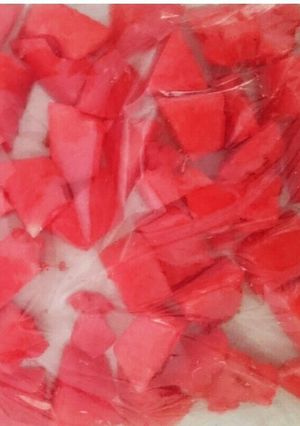 食べきれなかったスイカで♪冷凍スイカ-レシピのメイン写真