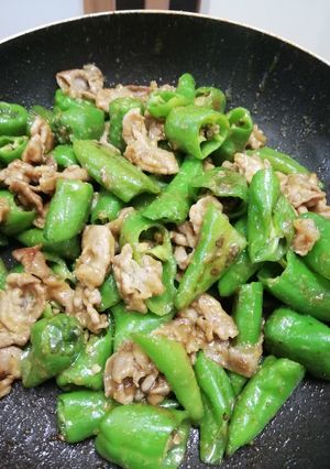 ししとう消費☆ししとうと豚肉の味噌炒め-レシピのメイン写真