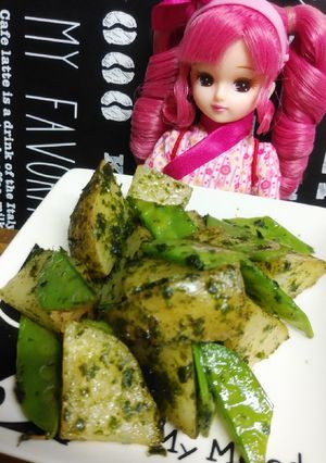 リカちゃん♡きぬさやとポテト(青のり味)-レシピのメイン写真