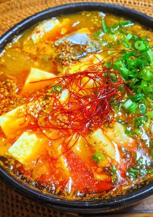 トック入り鯖缶豆富チゲ-レシピのメイン写真