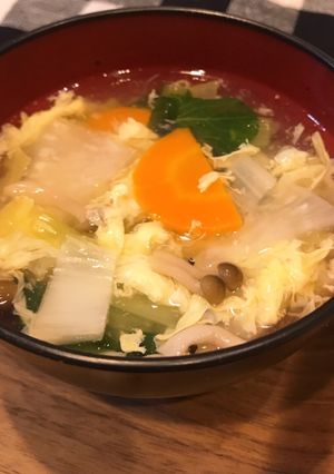 お野菜たっぷり　かき玉汁-レシピのメイン写真