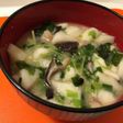 はんぺんと豆苗の 味噌汁