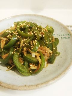 ピーマンとえのき茸のごま炒め-レシピのメイン写真