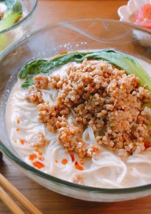 ランチにも♡冷やし豆乳坦々そうめん-レシピのメイン写真