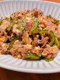 ゴーヤと牛肉の甘辛卵炒め-レシピのメイン写真