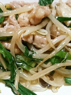 豚こま肉とにらともやしのあんかけ風炒め-レシピのメイン写真