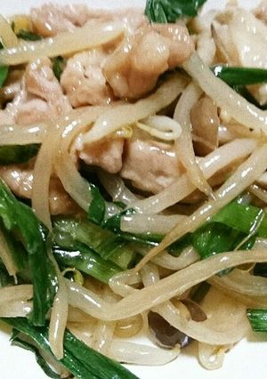 豚こま肉とにらともやしのあんかけ風炒め-レシピのメイン写真