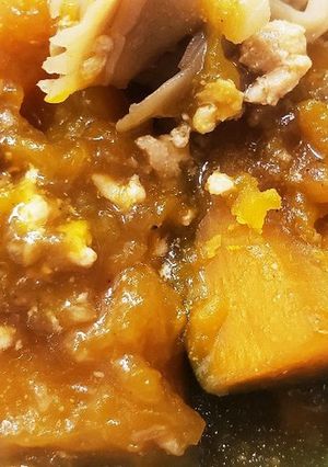 お年寄り絶賛シリーズ☆ひき肉かぼちゃ煮☆-レシピのメイン写真