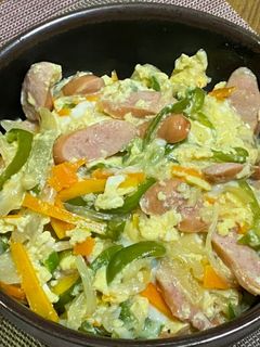 ソーセージとたっぷり野菜の他人丼-レシピのメイン写真