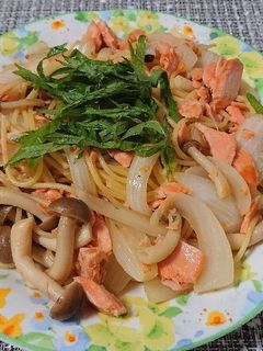 鮭としめじの和風パスタ-レシピのメイン写真