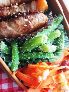 お弁当★シンプルなインゲンごま和え★副菜-レシピのメイン写真