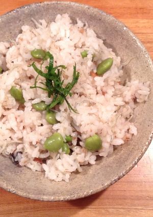 枝豆しらす梅御飯　夏の お弁当にも-レシピのメイン写真