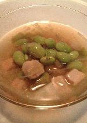 鶏肉と枝豆のくず寄せ-レシピのメイン写真