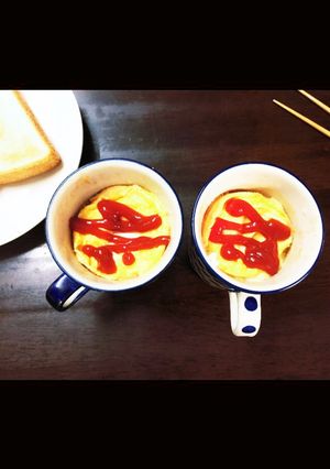 簡単 マグカップ オムライス-レシピのメイン写真