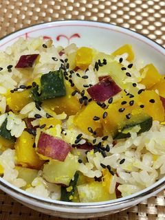 さつまいもとかぼちゃのご飯-レシピのメイン写真