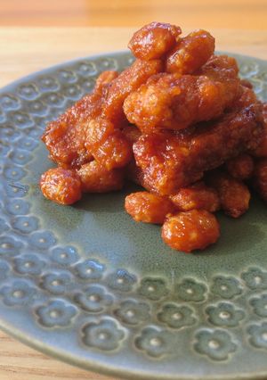 魚と大豆のケチャップがらめ/七尾市給食-レシピのメイン写真
