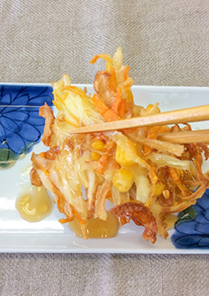 【幼児食】コーンとちくわのかき揚げ-レシピのメイン写真