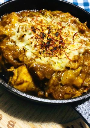 スキレットの無水焼きチーズカレー-レシピのメイン写真