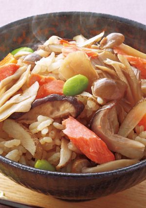 鮭ときのこの炊き込みご飯-レシピのメイン写真