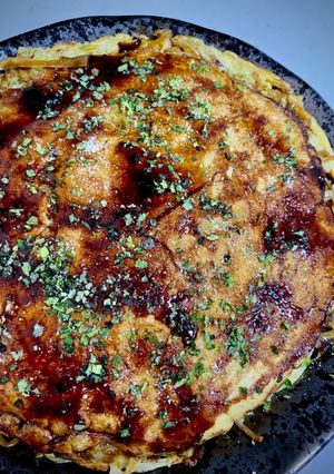 広島風お好み焼き！塩レモンチーズ風味！-レシピのメイン写真