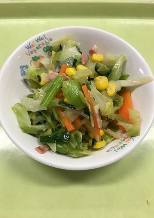 【保育園】キャベツのベーコンドレッシング-レシピのメイン写真