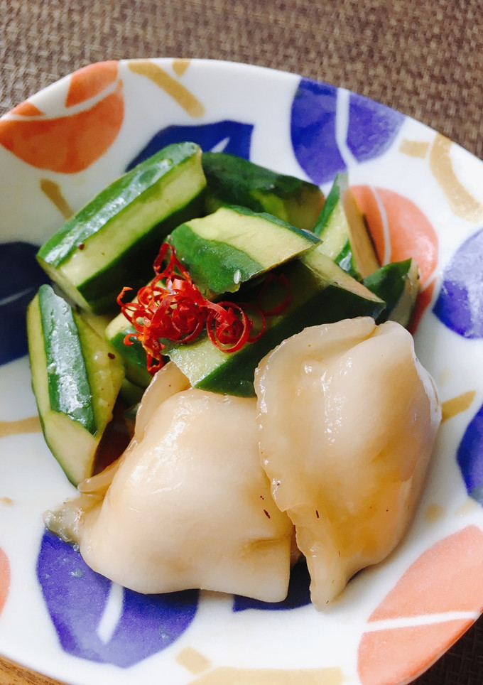 簡単！冷凍餃子ときゅうりの餃子のたれ漬け-レシピのメイン写真