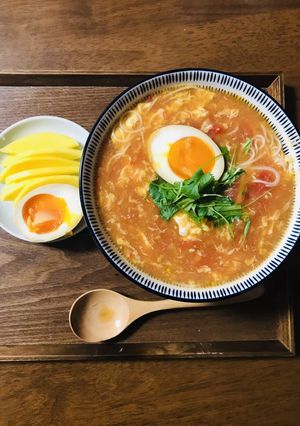 そうめん　トマト　スープ-レシピのメイン写真