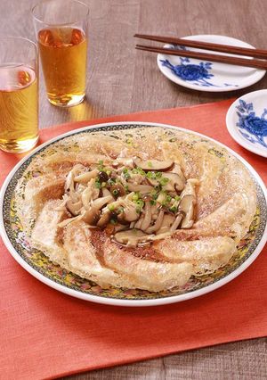羽根つき餃子ときのこのあんかけ-レシピのメイン写真