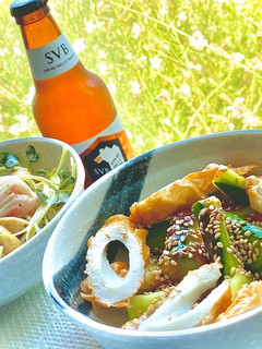 ビールのおつまみ!^_^サラダとキムチ-レシピのメイン写真