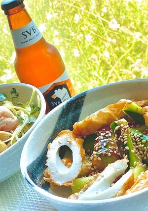 ビールのおつまみ!^_^サラダとキムチ-レシピのメイン写真