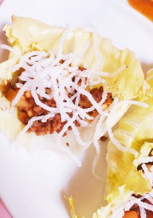 肉そぼろのレタス巻き-レシピのメイン写真