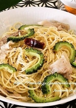 ゴーヤと豚肉のペペロンチーノ-レシピのメイン写真
