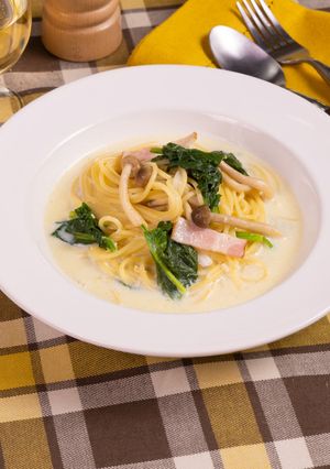 ほうれん草としめじのスープパスタ-レシピのメイン写真