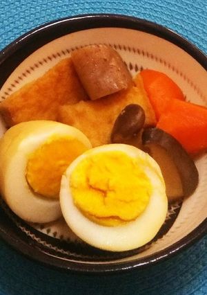 玉子と厚揚げとこんにゃくの煮物-レシピのメイン写真