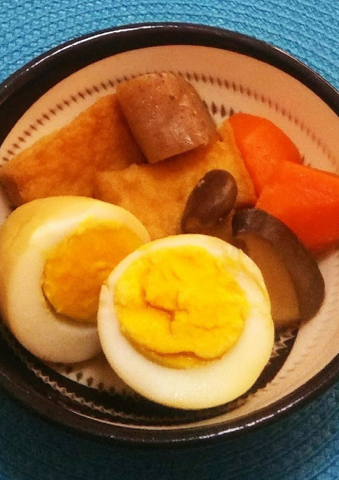 玉子と厚揚げとこんにゃくの煮物-レシピのメイン写真