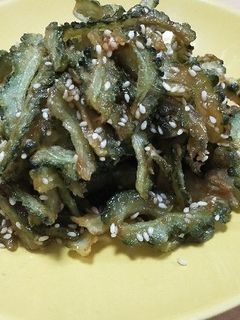 ゴーヤーの揚げ煮-レシピのメイン写真