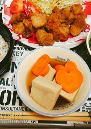 高野豆腐と人参の煮物-レシピのメイン写真
